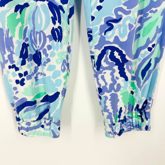 Lilly Pulitzer Womens Emiko Strapless jumpsuit in Lillys Lilac Nice Ink Size XS - Picture 6 of 11